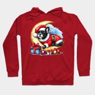 French Bulldog On The Moon Christmas Hoodie